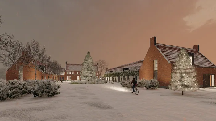 Impressie van het nieuwe Kingma State in wintertooi, door de architect.