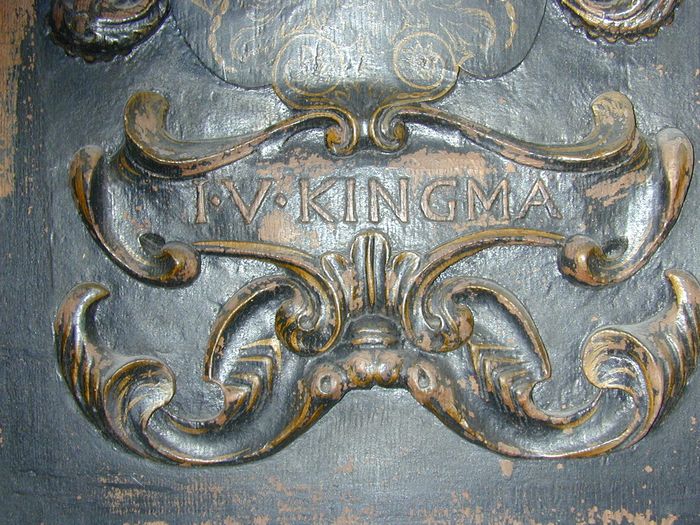 Naamteken van Ignatius van Kingma in de kerk te Boer