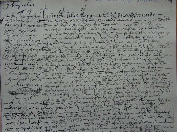 Koopbrief van de State uit 1611
