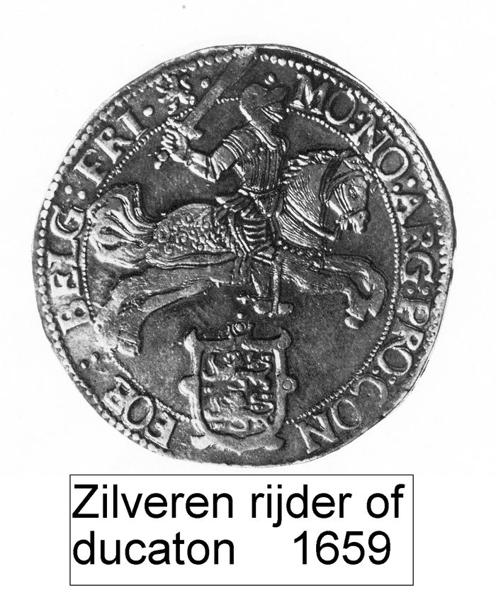 Zilveren rijder of ducaton, 1659