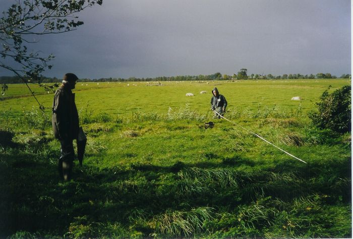 Het booronderzoek op het terrein, 7 en 8 oktober 2003