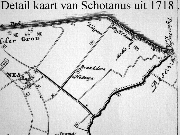 Detail of the Schotanus map of 1718