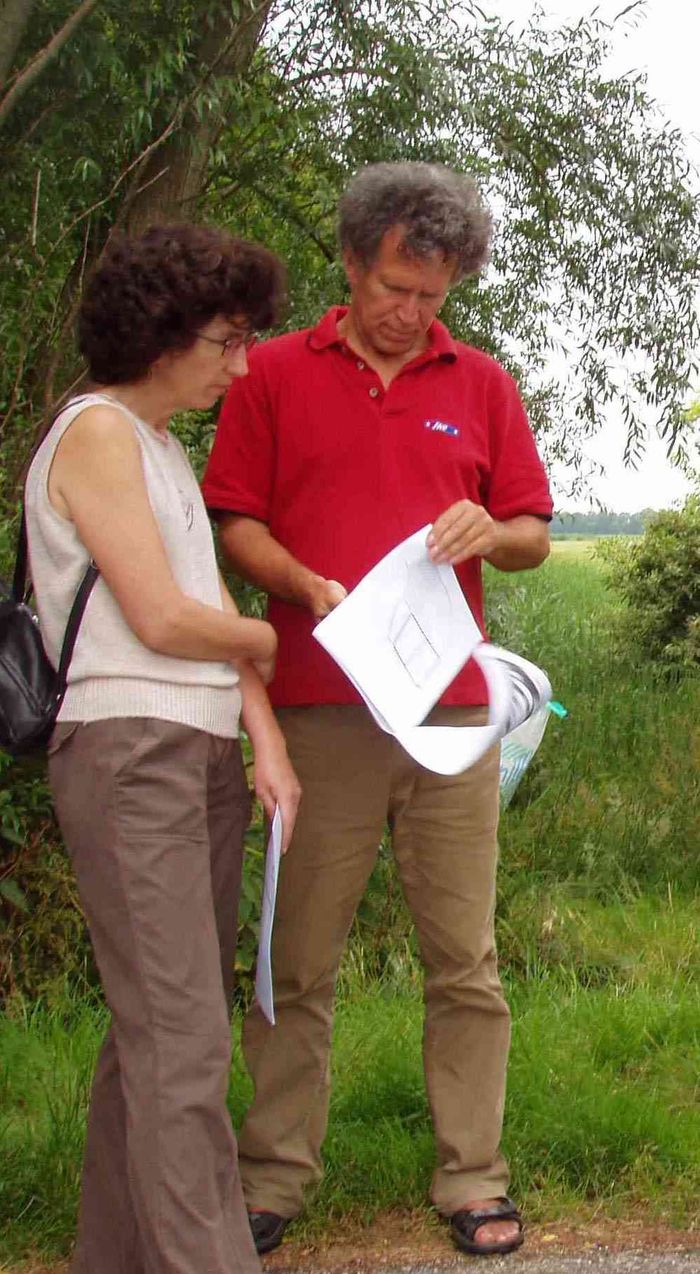 Ralf en Elfi op het terrein waar Kingma State heeft gestaan