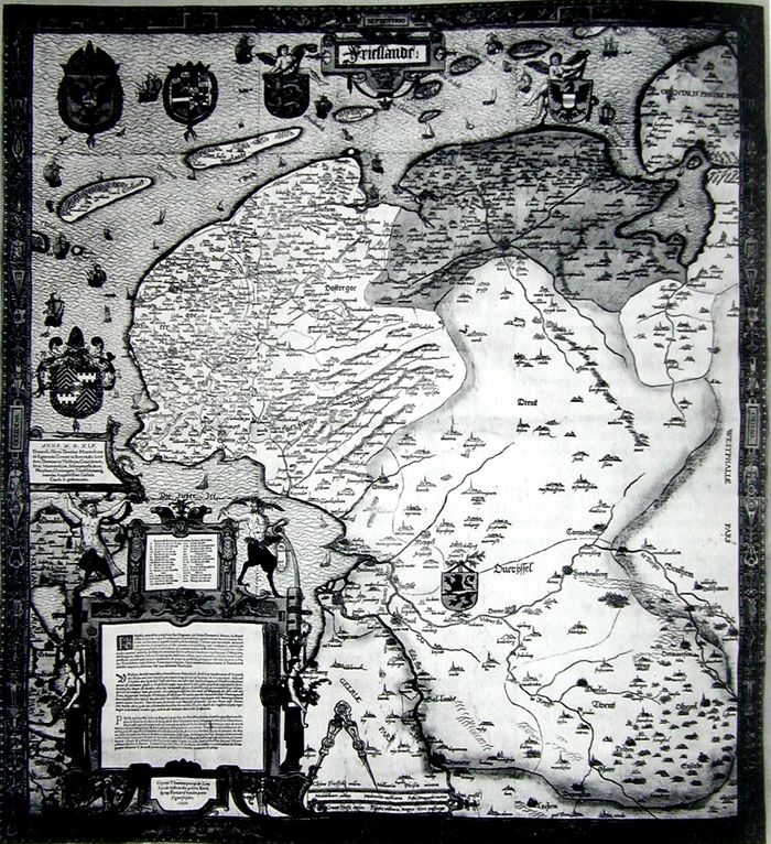 Kaart van Friesland