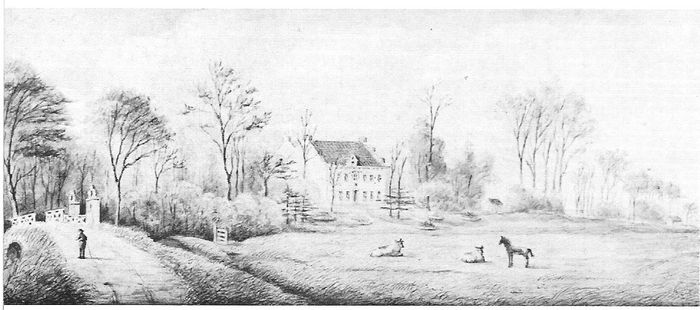Kingma State in het midden van de 19e eeuw, tekening van Albert Martin
