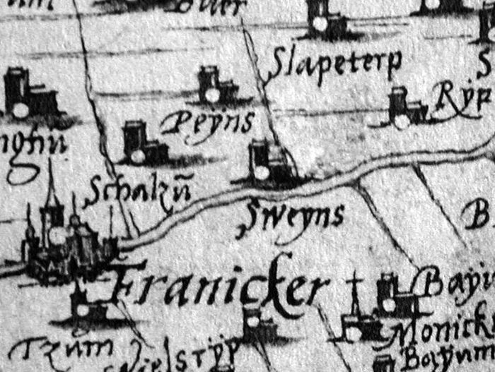 Detail: Franeker en Zweins (‘Sweyns’)