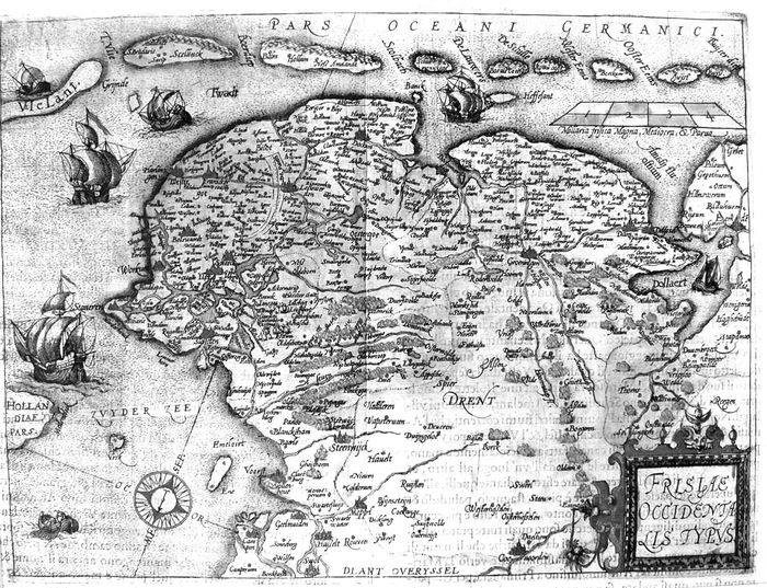 De kaart van Friesland van Lodovico Guicciardini (1581)