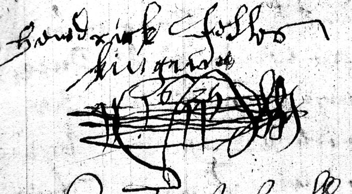 De handtekening van Hendrick Jellesz Kingma