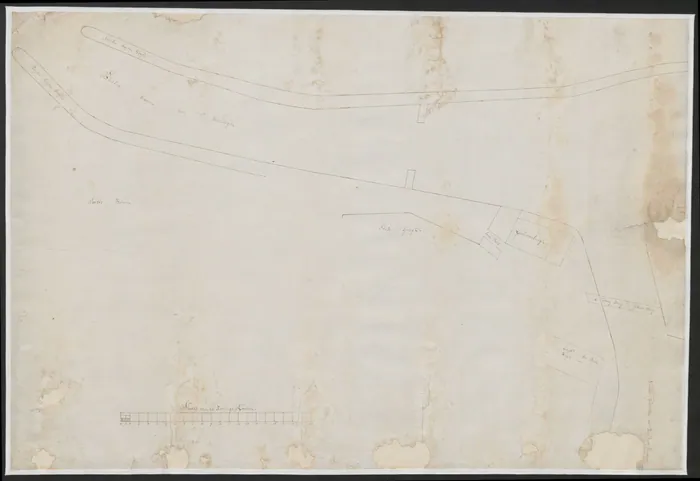 Plattegrond van de vroegere buitenhaven van Harlingen, omstreeks 1800.
