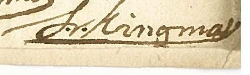 Handtekening I. v. Kingma